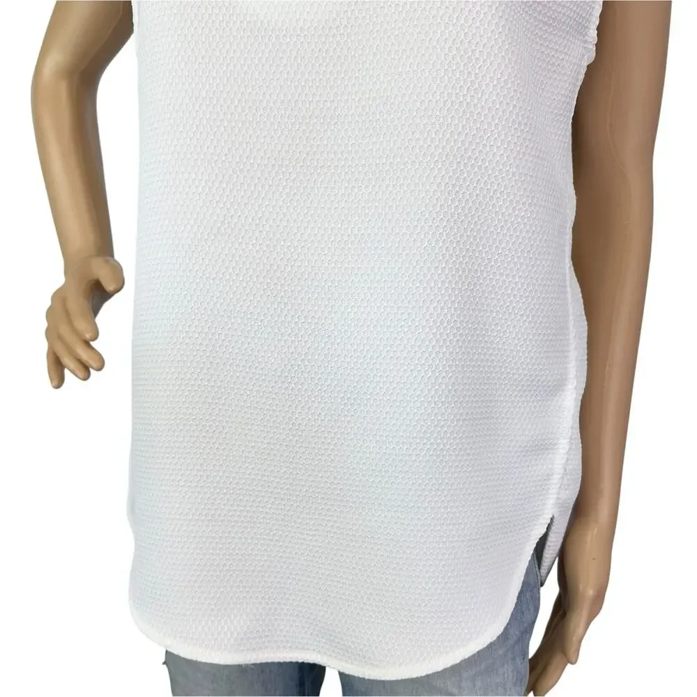 J. Crew Honeycomb Cocoon Top White C3654 Size 4
